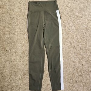 Zyia Olive Stripe Leggings